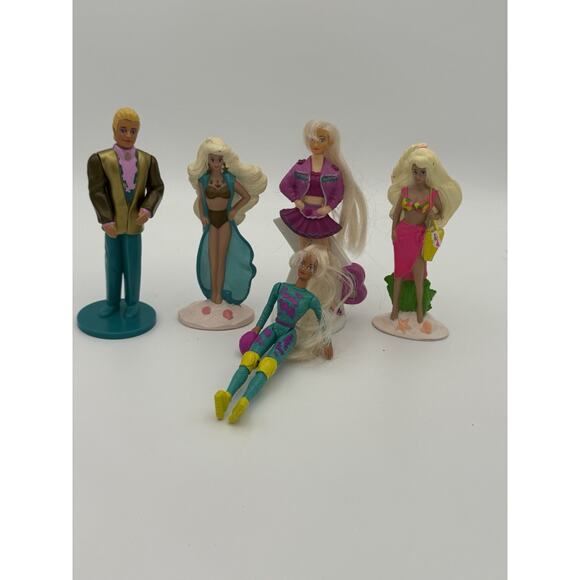 Vintage 1990s Barbie Mattel McDonalds Happy Meal Toy Figures - Lot of 5, 1 Ken - Picture 1 of 9